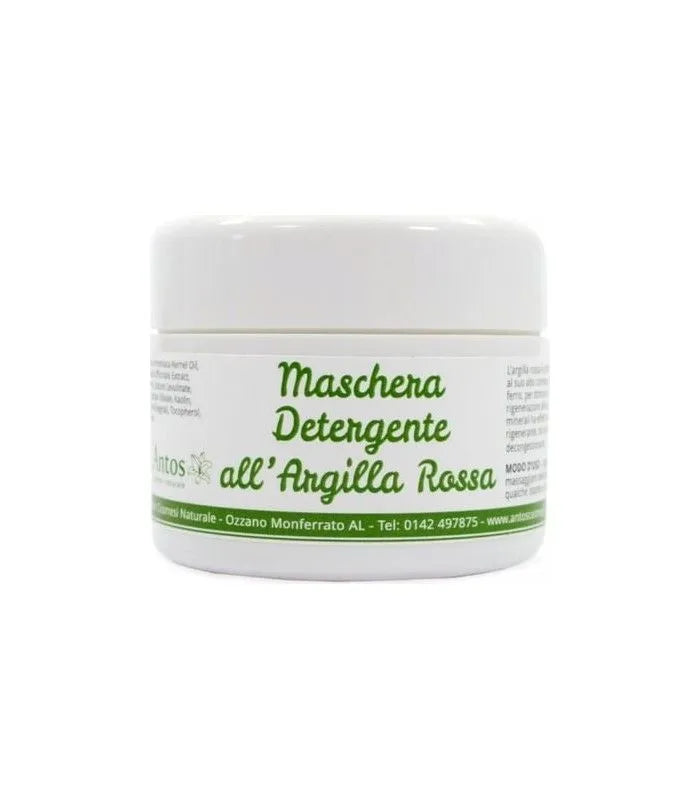 Maschera detergente all'argilla rossa attiva