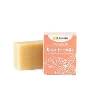 Sapone rosa e burro di karitè 100g